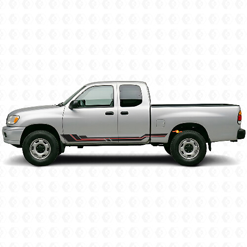 Adesivo in vinile con strisce curve per soglia portiera Toyota Tundra 1999-2006_1