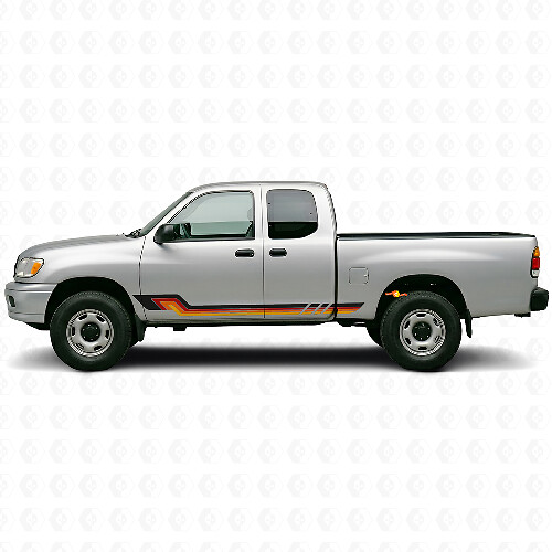 Adesivo in Vinile a Strisce Laterali Stile Vintage per Toyota Tundra 1999-2006_1