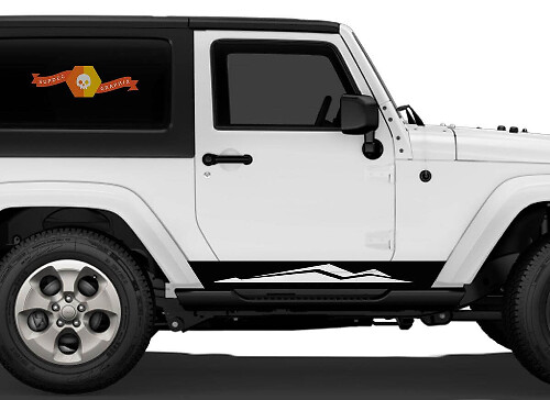 Kit di Adesivi in Vinile a Strisce Laterali per Jeep Wrangler