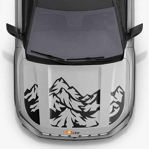 Adesivo in Vinile con Tripla Striscia Mountain Style per Cofano Jeep Compass 2026 1