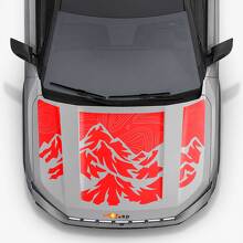 Adesivo in vinile a strisce con stile topografico montano per Jeep Compass 2026 2