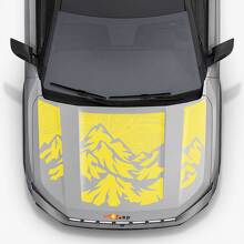 Adesivo in vinile a strisce con stile topografico montano per Jeep Compass 2026 3