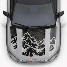 Adesivo in vinile a strisce con stile topografico montano per Jeep Compass 2026_4