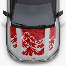 Adesivo in vinile a strisce con stile topografico montano per Jeep Compass 2026_5