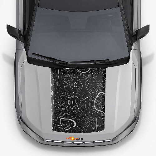 Adesivo in Vinile con Stile Topografico per Cofano Jeep Compass 2026 1