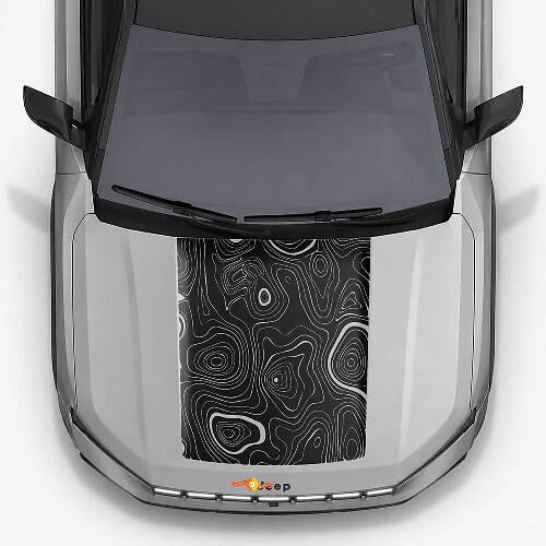 Adesivo in Vinile con Stile Topografico per Cofano Jeep Compass 2026