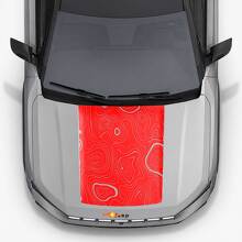 Adesivo in Vinile con Stile Topografico per Cofano Jeep Compass 2026 3