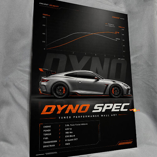 Pannello artistico da parete in acrilico lucido con specifiche di prestazioni Dyno personalizzate 1