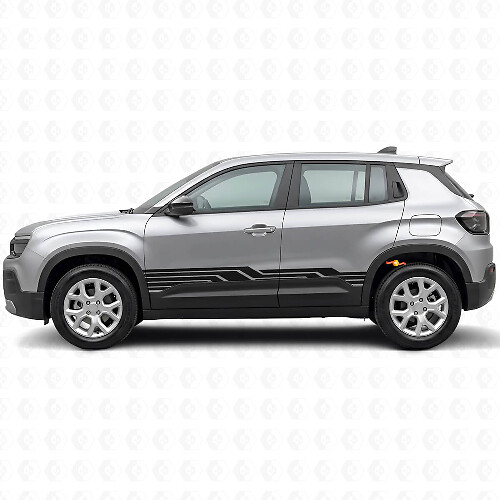 Adesivo Laterale in Vinile con Strisce Intrecciate per Jeep Avenger 2023+_1