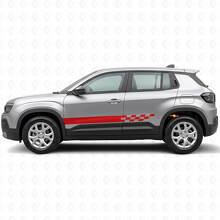 Adesivo Laterale in Vinile a Strisce a Scacchi per Jeep Avenger 2023+_3