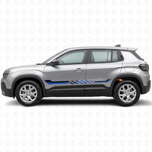 Adesivo in Vinile con Strisce Laterali a Scacchi per Jeep Avenger 2023+_2