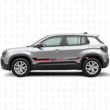 Adesivo in Vinile con Strisce Laterali a Scacchi per Jeep Avenger 2023+_3