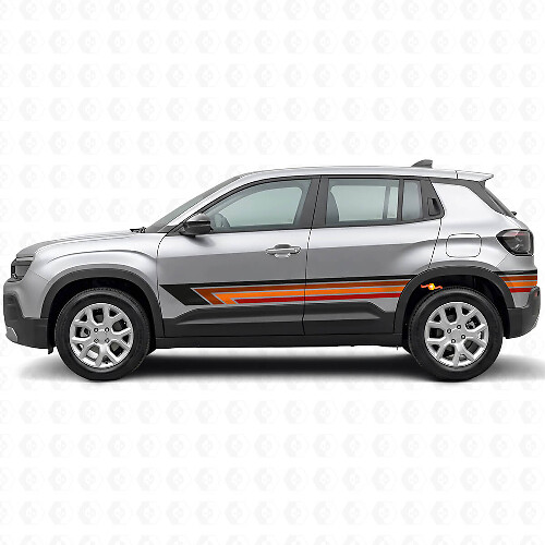 Adesivo in vinile laterale a strisce dritte vintage per Jeep Avenger 2023+_1