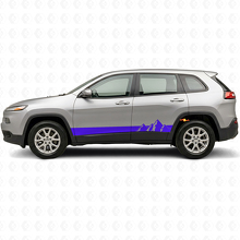 Adesivo laterale in vinile con strisce larghe a montagne per Jeep Cherokee KL 2013-2023_2
