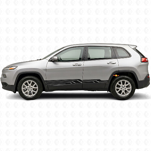 Adesivo Laterale in Vinile con Strisce Intrecciate per Jeep Cherokee KL 2013-2023