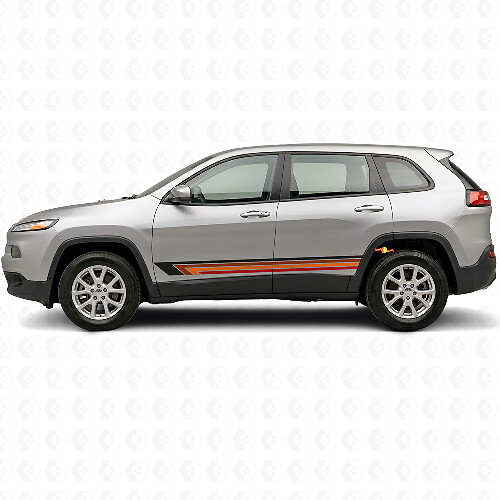 Strisce Dritte Vintage Adesivo Laterale in Vinile per Jeep Cherokee KL 2013-2023