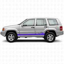 Adesivo Laterale in Vinile a Strisce Sottili Montagne per Jeep Grand Cherokee 1993-1998_2