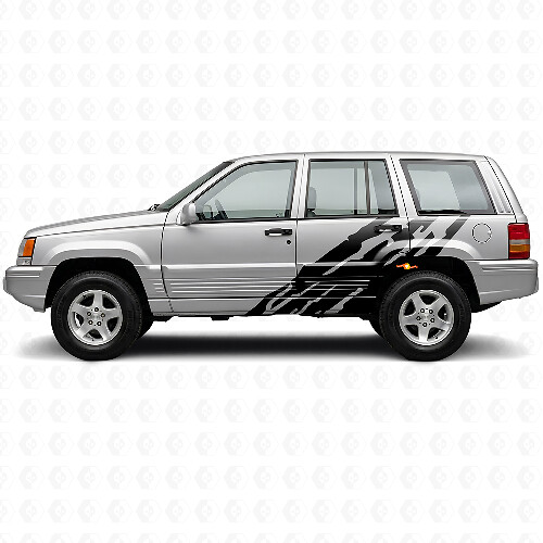 Adesivo Vinilico Laterale con Grafica Spruzzi di Fango per Jeep Grand Cherokee 1993-1998