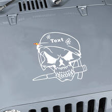 Adesivo in Vinile Personalizzato con Teschio Da Soldato Militare per Jeep Wrangler_2