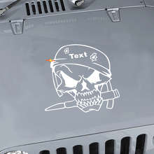 Adesivo in vinile Teschio Soldato Militare con Cappuccio per Jeep Wrangler TJ LJ JK 2