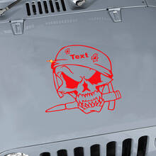 Adesivo in Vinile Personalizzato con Teschio Da Soldato Militare per Jeep Wrangler_3