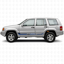 Adesivo in Vinile con Strisce Laterali a Scacchi per Jeep Grand Cherokee 1993-1998_2