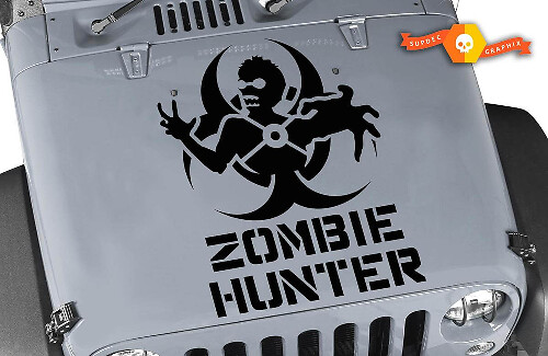Adesivo in vinile Zombie Hunter Hood per Jeep Wrangler