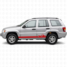 Adesivo Laterale in Vinile con Sottili Strisce Montagne per Jeep Grand Cherokee 1999-2004_3