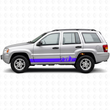 Adesivo laterale in vinile con larghe strisce a montagne per Jeep Grand Cherokee 1999-2004_2