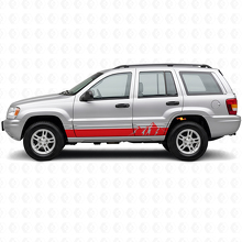 Adesivo laterale in vinile con larghe strisce a montagne per Jeep Grand Cherokee 1999-2004_3