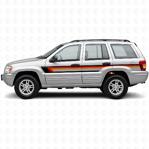 Adesivo in Vinile con Triple Strisce Laterale per Porta Jeep Grand Cherokee 1999-2004