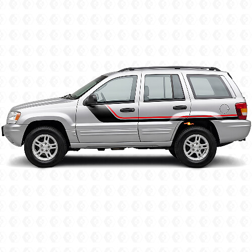 Adesivo Laterale a Strisce Gemelle per Jeep Grand Cherokee 1999-2004