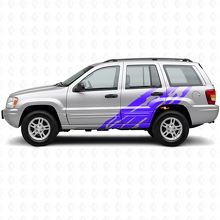 Adesivo in Vinile Grafica Spruzzi di Fango Laterale per Jeep Grand Cherokee 1999-2004_2