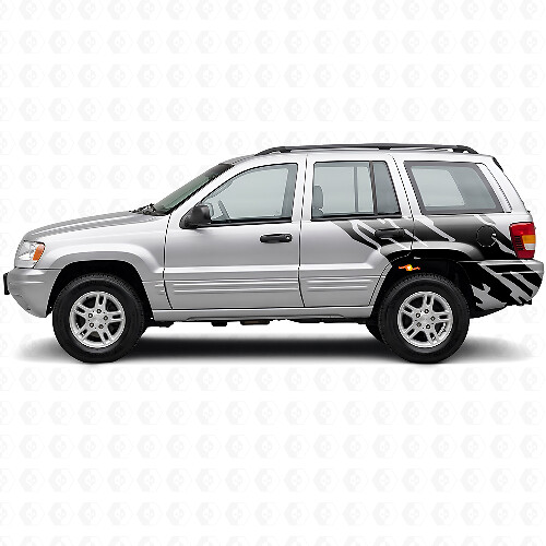 Adesivo Vinilico Grafica Spruzzo di Fango Laterale Posteriore per Jeep Grand Cherokee 1999-2004