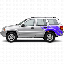Adesivo Vinilico Grafica Spruzzo di Fango Laterale Posteriore per Jeep Grand Cherokee 1999-2004_2