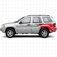 Adesivo Vinilico Grafica Spruzzo di Fango Laterale Posteriore per Jeep Grand Cherokee 1999-2004_3