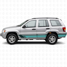 Strisce Dritte Vintage Adesivo Laterale in Vinile per Jeep Grand Cherokee 1999-2004_2