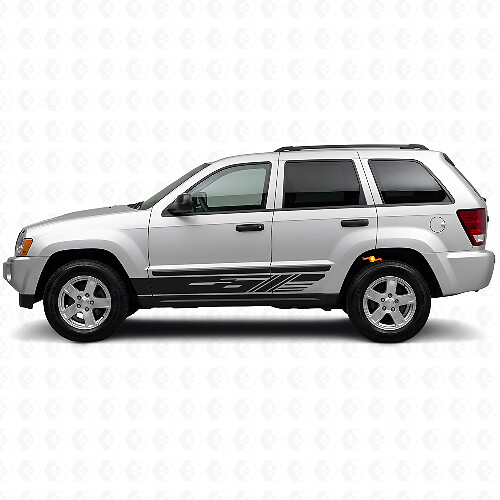 Kit Adesivi in Vinile con Strisce Laterali Decorate per Jeep Grand Cherokee 2005-2010