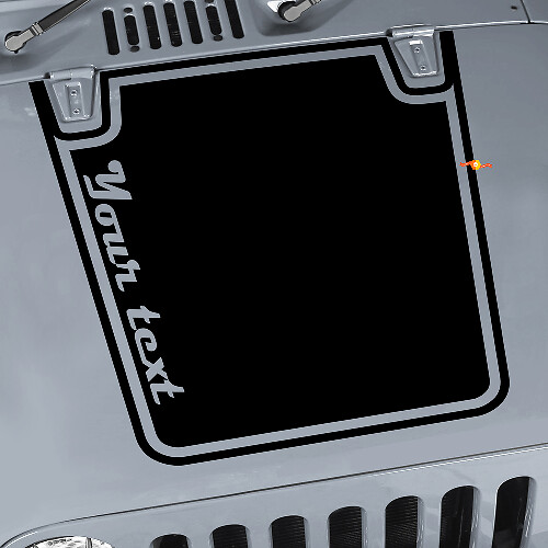 Adesivo in Vinile Grafica Blackout Cofano per Jeep Wrangler CJ YJ TJ JK