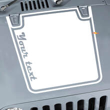 Adesivo in vinile nero con contorno personalizzato per cofano per Jeep CJ e Wrangler_2
