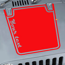 Adesivo in vinile nero con contorno personalizzato per cofano per Jeep CJ e Wrangler_3