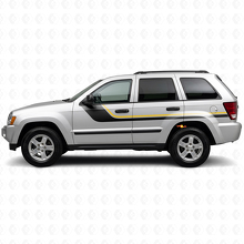 Adesivo Vinile Laterale a Doppia Striscia per Jeep Grand Cherokee 2005-2010_2
