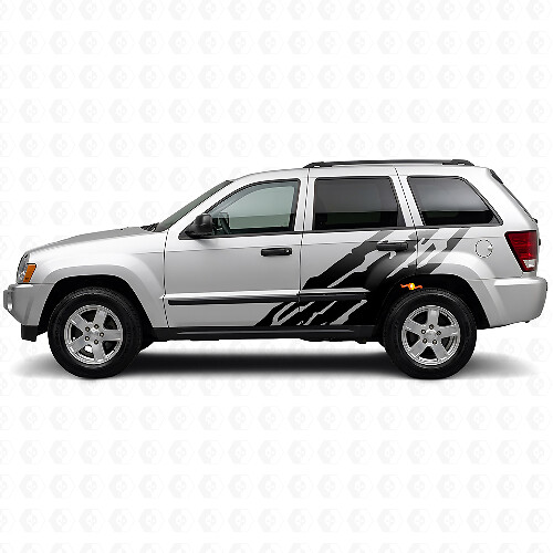 Adesivo laterale in vinile con grafica spruzzo di fango per Jeep Grand Cherokee 2005-2010