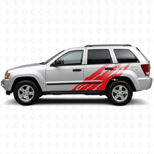 Adesivo laterale in vinile con grafica spruzzo di fango per Jeep Grand Cherokee 2005-2010_3