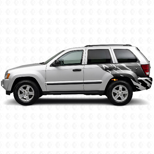 Adesivo in Vinile Grafica Spruzzi di Fango Posteriore Laterale per Jeep Grand Cherokee 2005-2010