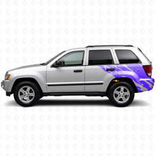 Adesivo in Vinile Grafica Spruzzi di Fango Posteriore Laterale per Jeep Grand Cherokee 2005-2010_2