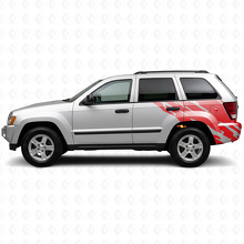 Adesivo in Vinile Grafica Spruzzi di Fango Posteriore Laterale per Jeep Grand Cherokee 2005-2010_3