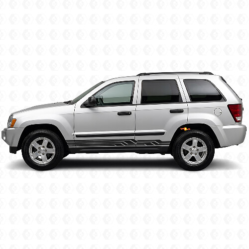 Adesivo Laterale in Vinile a Strisce Intrecciate per Jeep Grand Cherokee 2005-2010