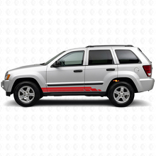 Kit Adesivi Laterali a Strisce Curvate per Jeep Grand Cherokee 2005-2010_3
