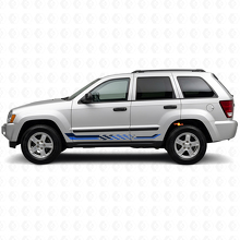 Adesivo in Vinile con Strisce Laterali a Bandiera a Scacchi per Jeep Grand Cherokee 2005-2010_2